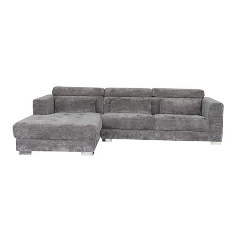 Brighton Chaise L + 3-AR - fabric XS85 19 Light grey